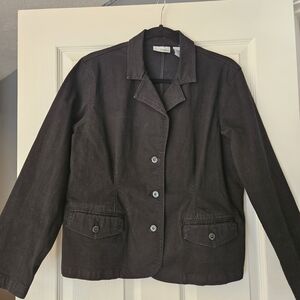 Chico's Charcoal Jean Jacket